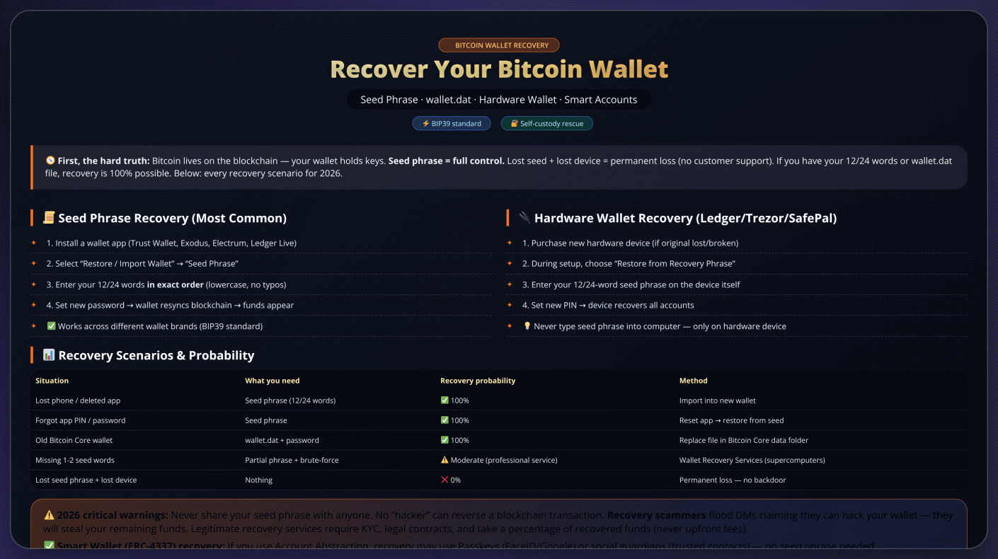 How to Recover Your Bitcoin Wallet in 2026