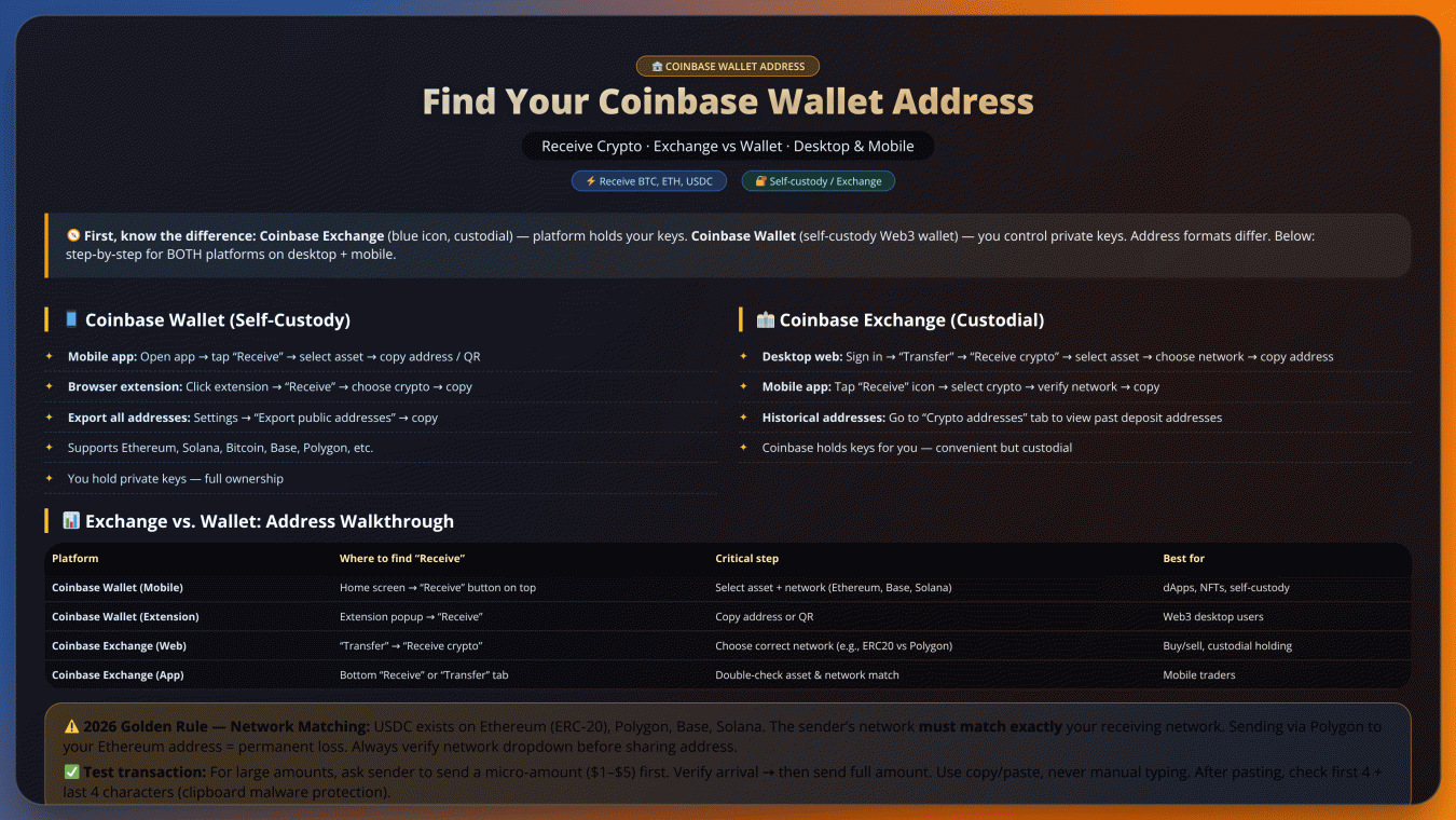 How to Find Your Coinbase Wallet Address 2026