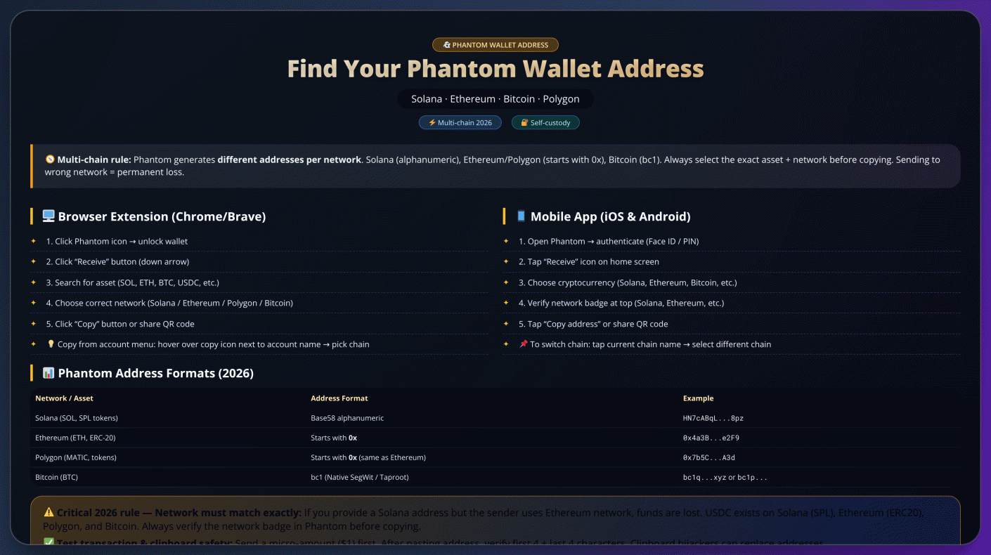 How to Find Your Phantom Wallet Address: The Complete 2026 Guide
