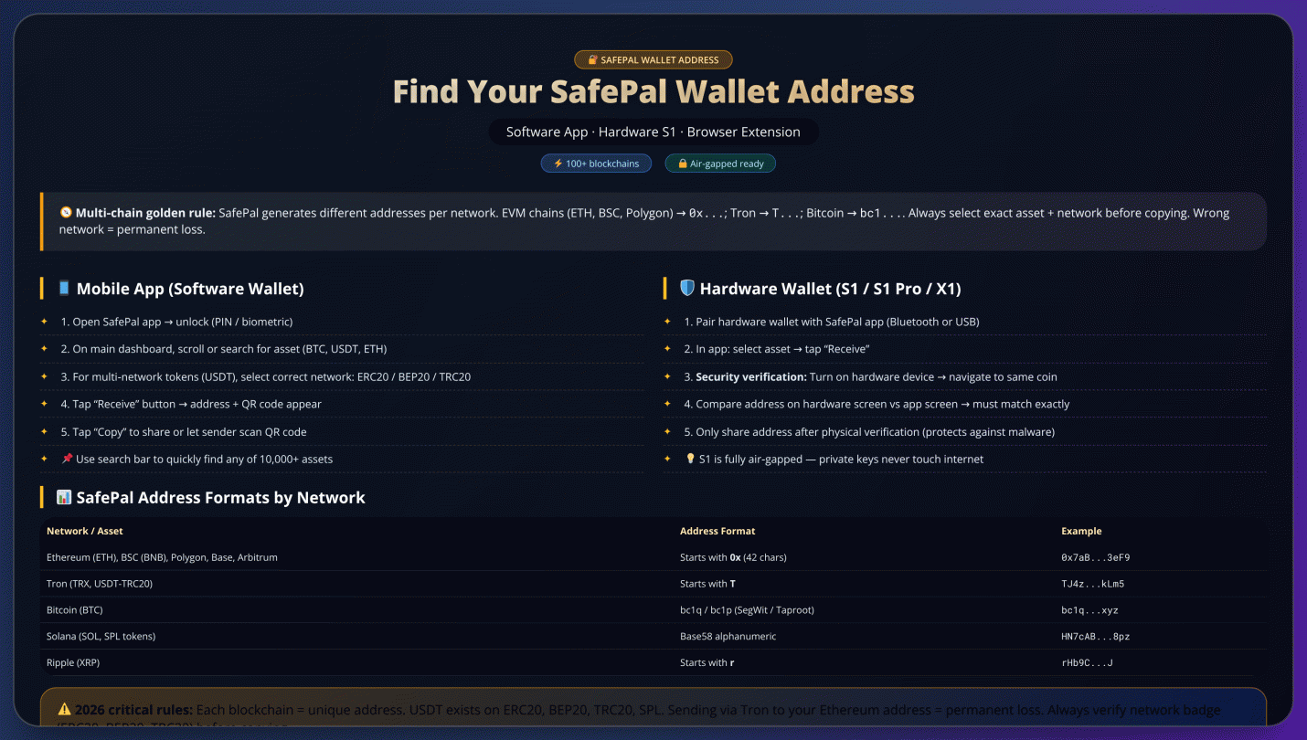 SafePal Wallet Address 2026 Multi-Chain Guide