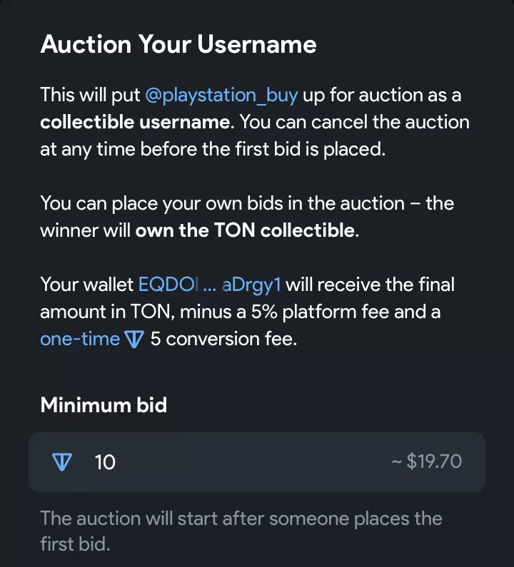 Fragment Auction