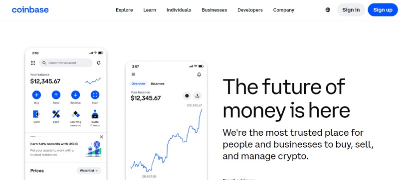 Interfaz de compra en exchange