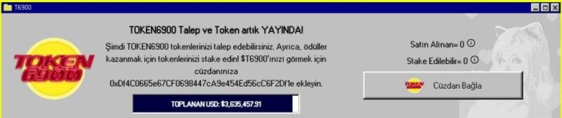 TOKEN6900 Staking Arayüzü
