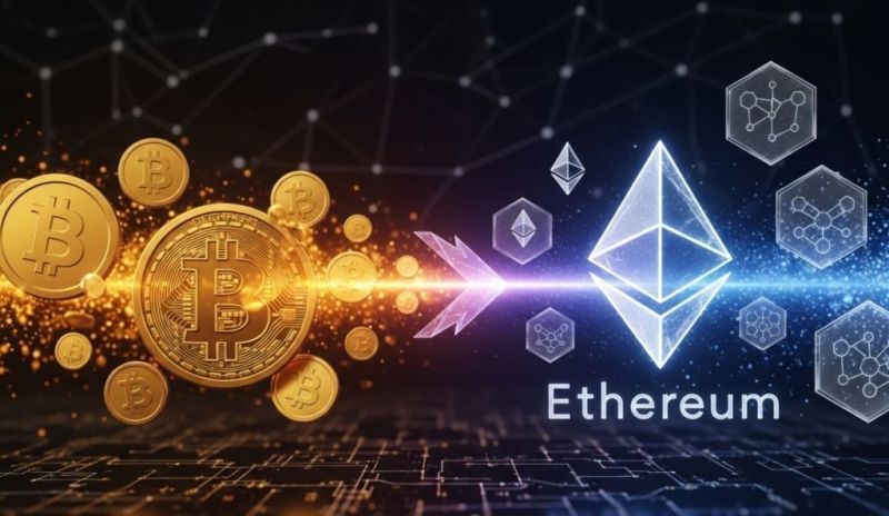 Ethereum ve Bitcoin Piyasa Değeri Karşılaştırması