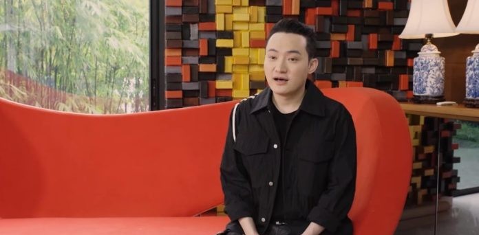 Justin Sun bei einer Pressekonferenz