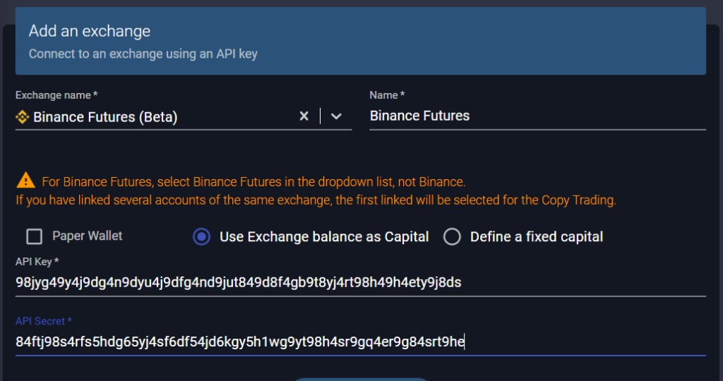 Integração API Binance Futures