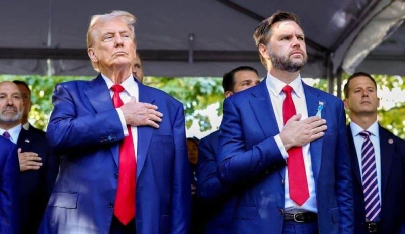 Donald Trump avec son vice-président JD Vance