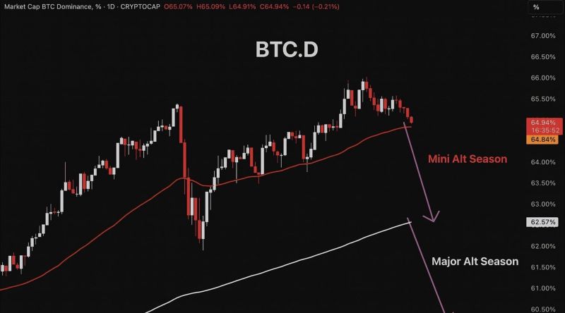 Биткоин. Прогноз сценария доминирования. Источник: Master of Crypto
