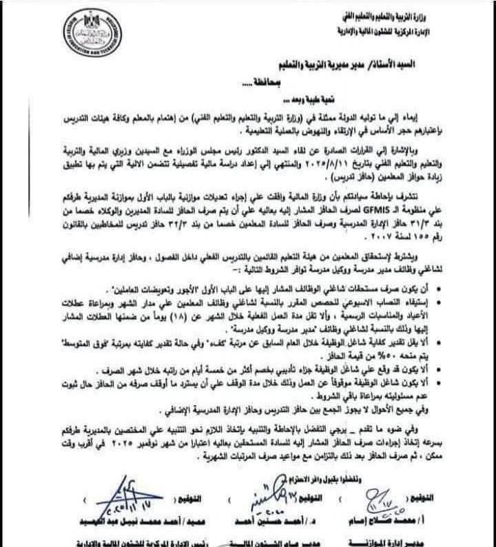 صورة توضيحية لضوابط الحافز