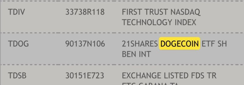 صورة لشعار 21Shares وDogecoin
