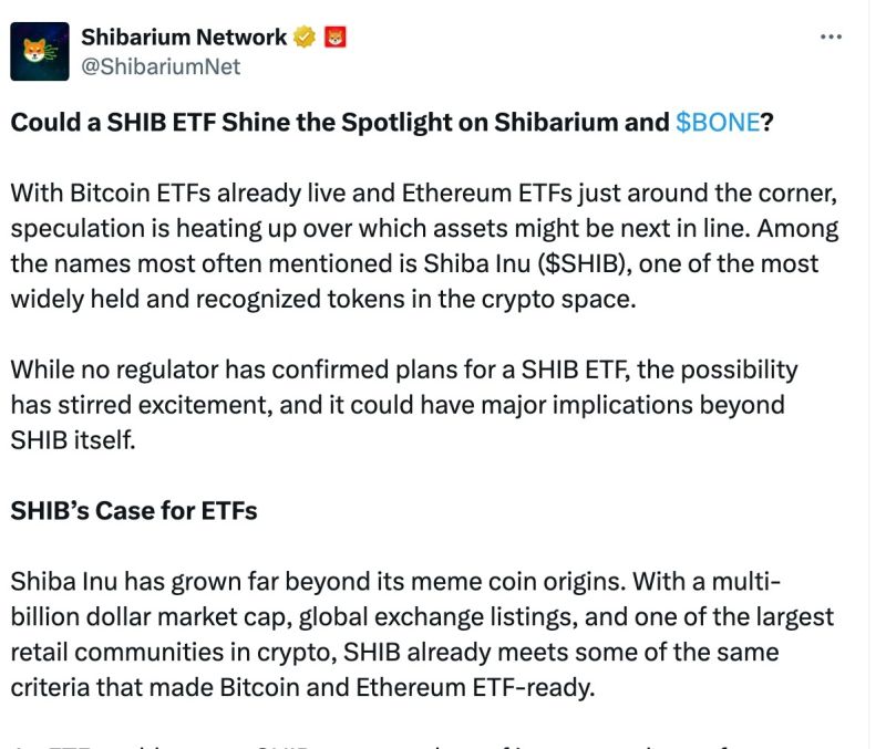 شركة شيباريوم تصدر شهادة لصندوق SHIB ETF