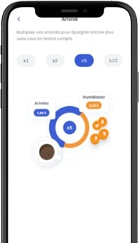 Interface de choix du multiplicateur d'arrondis sur Bitstack
