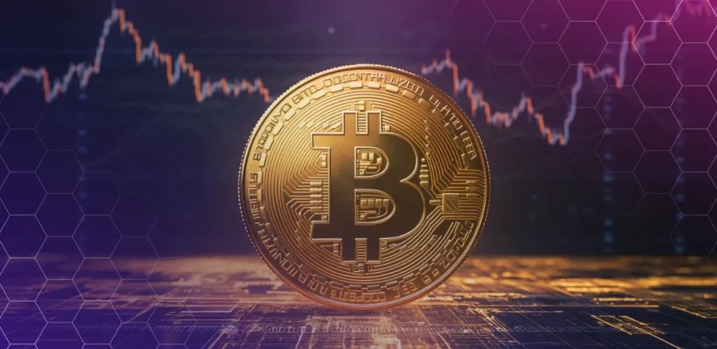 Bitcoin fiyat grafiği ve Trump'ın basın toplantısı