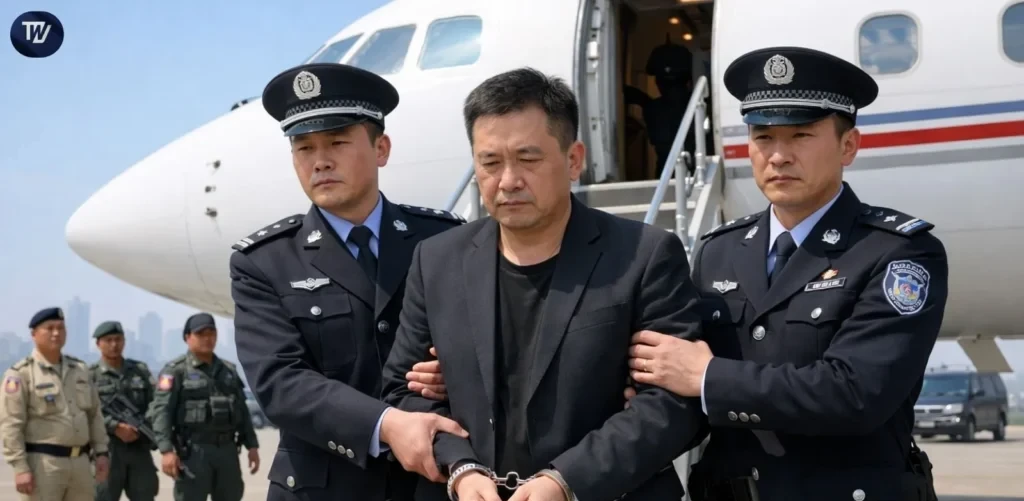 Membres Clés du Groupe Criminel Dangereux Huione Extradés du Cambodge vers la Chine