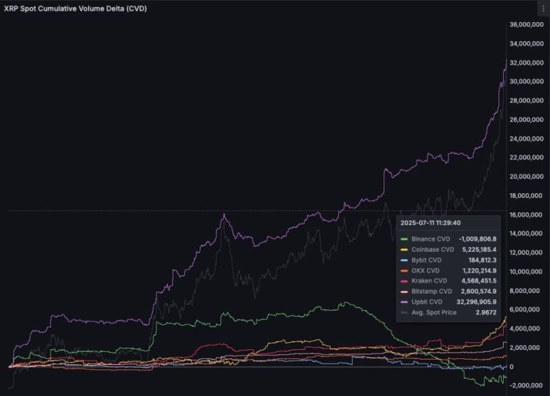 XRP işlem hacmi dağılımı