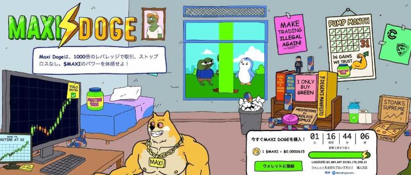 Maxi Doge鎖倉量增長圖表