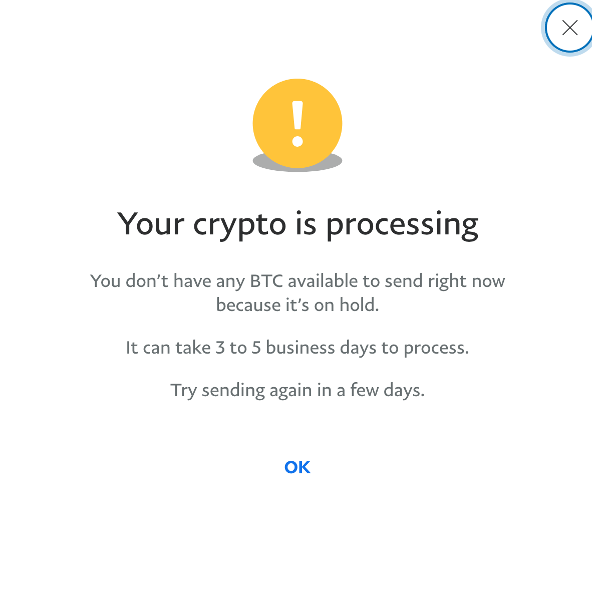 Error message