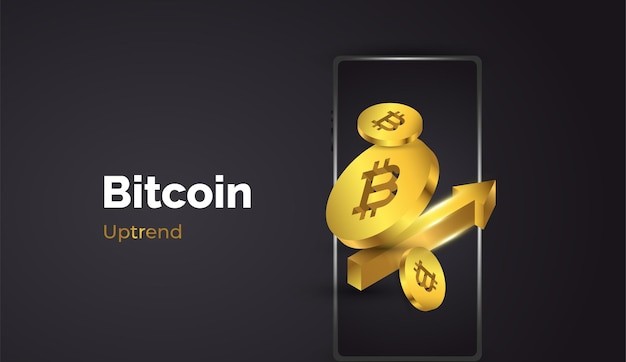 Bitcoin saindo de um smartphone