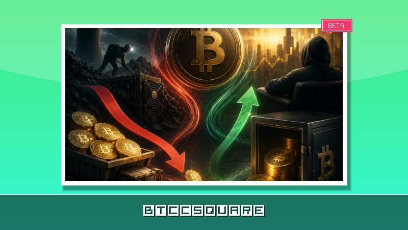비트코인(BTC), 채굴자 투매·장기 보유자 축적 동시 급증 — 10% 조정 경고