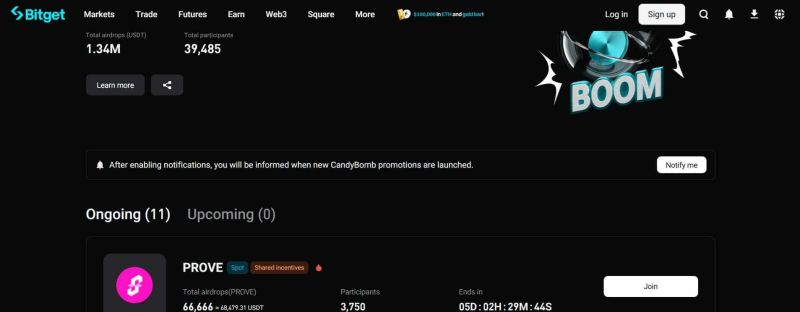 Bitget交易所PROVE代幣上市活動