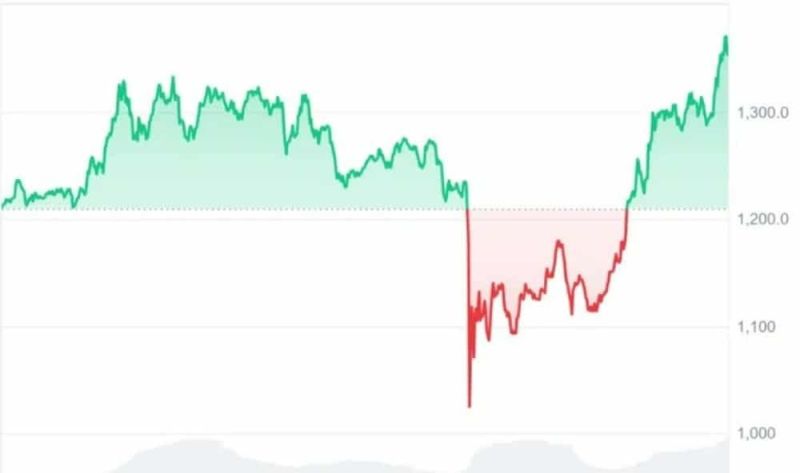 Binance Coin (BNB) işlem grafiği