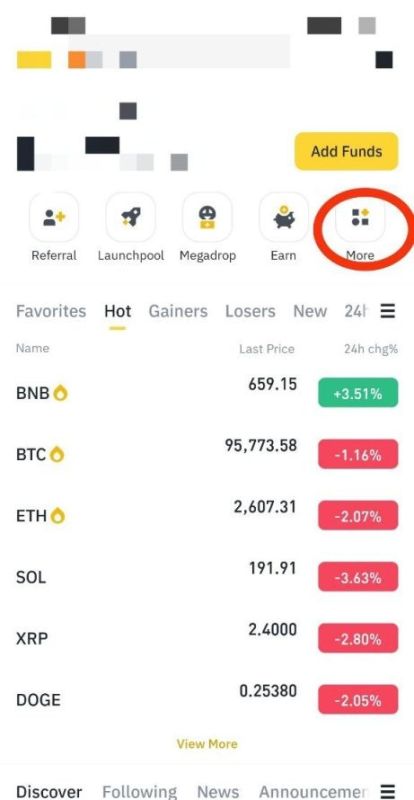 Binance Launchpool Web Arayüzü