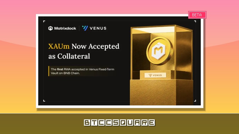 黃金正進入鏈上信用市場，Matrixdock 與 Venus、Cap 拓展 XAUm 應用場景