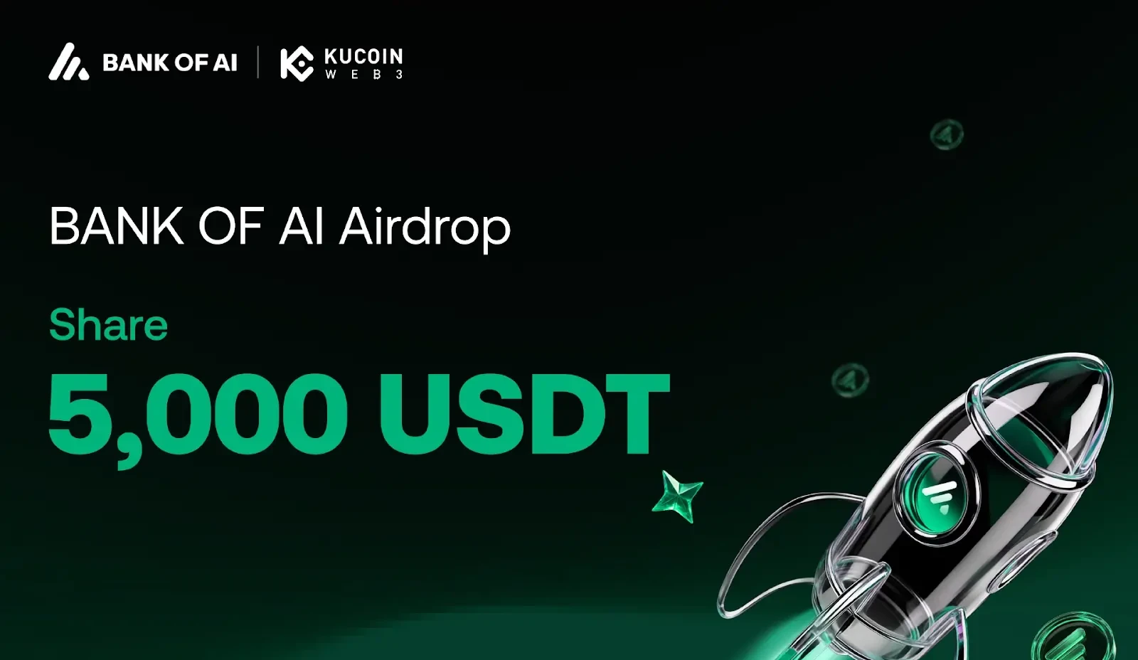 Bank of AI 專屬空投開啟：領 10 萬積分瓜分 5,000 USDT，解鎖 AI Agent 新基建