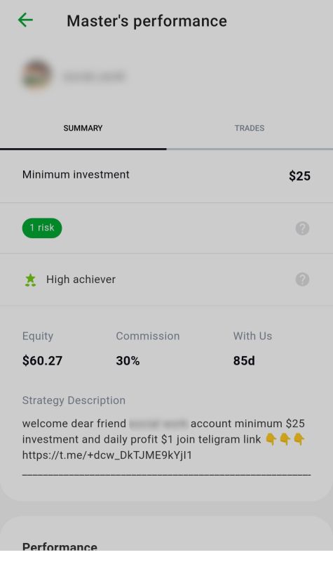 Estadísticas de trader