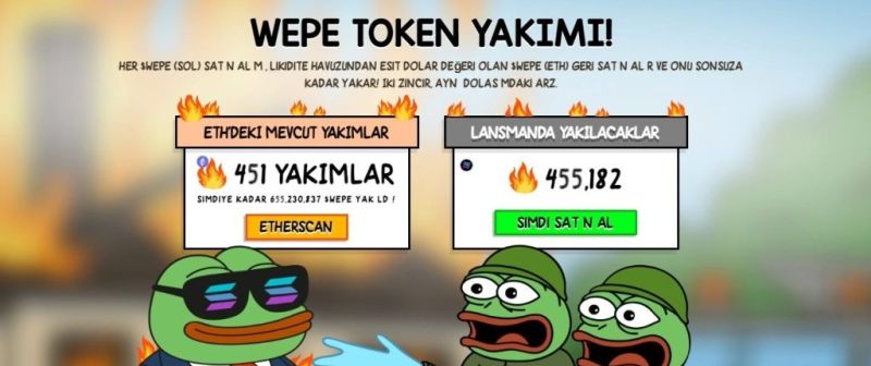 WEPE Token Yakım Grafiği
