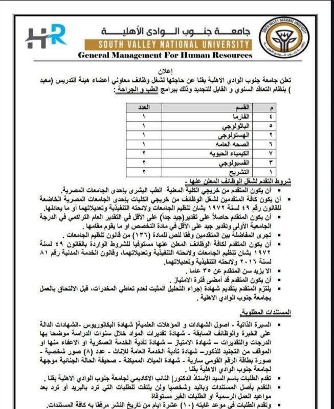 مبنى جامعة جنوب الوادي الأهلية