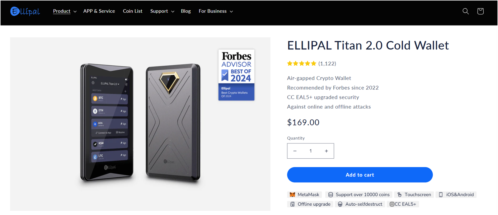 ELLIPAL Titan cold wallet