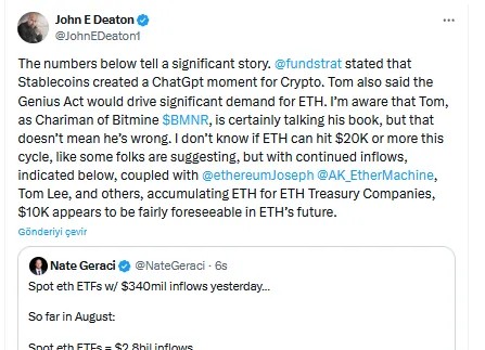 John Deaton'ın Ethereum açıklaması