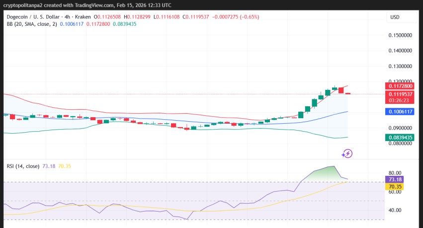 Gr&aacute;fico de 4 horas de DOGE/USD